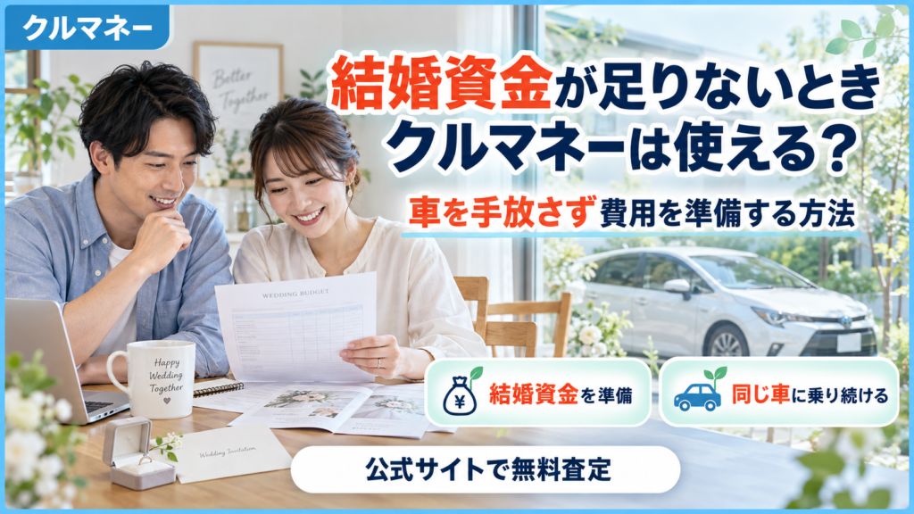 車を手放さずクルマネーで結婚資金を準備する方法を解説するアイキャッチ